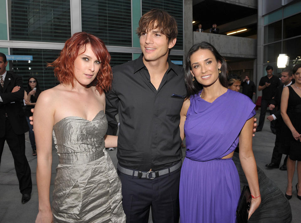 Spread LA Premiere 2009 Rumer Willis Ashton Kutcher Demi Moore