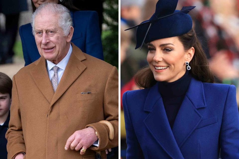 <p>Mark Cuthbert/UK Press via Getty Images, Stephen Pond/Getty Images</p> King Charles, Kate Middleton