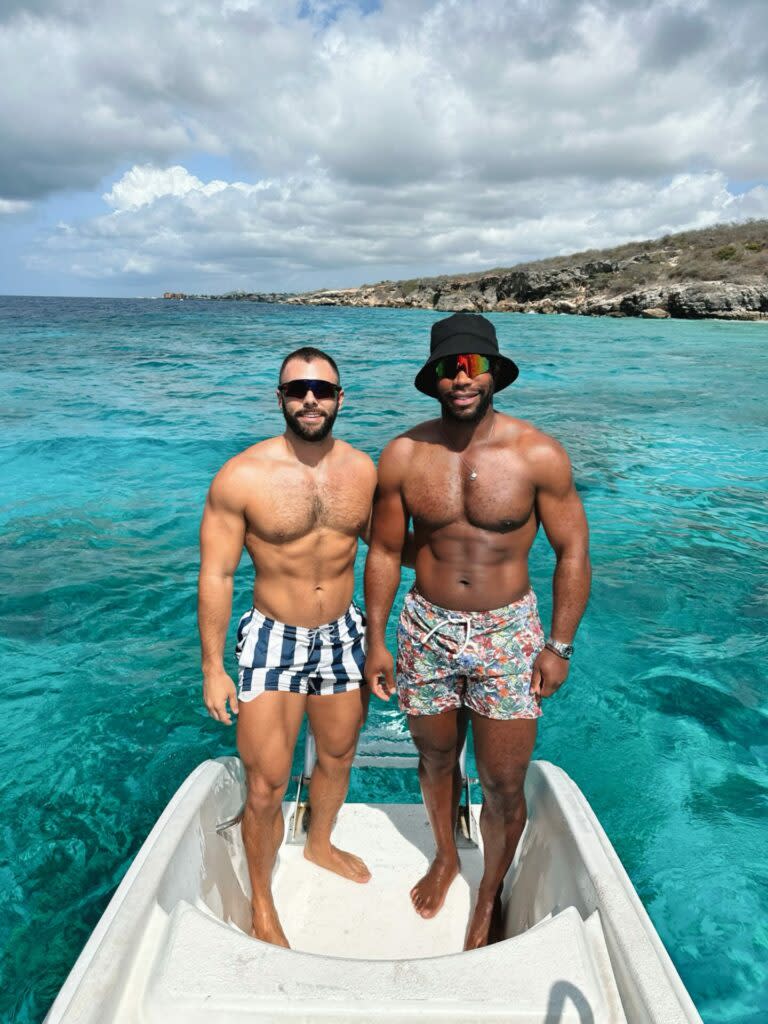 Lerone with boyfriend Nate (Image: Provided)