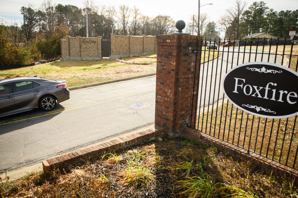 Piedmont Natural Gas, a subsidiary of Duke Energy, finished putting up a wall to conceal a gas regulator station that Foxfire neighbors had complained about.