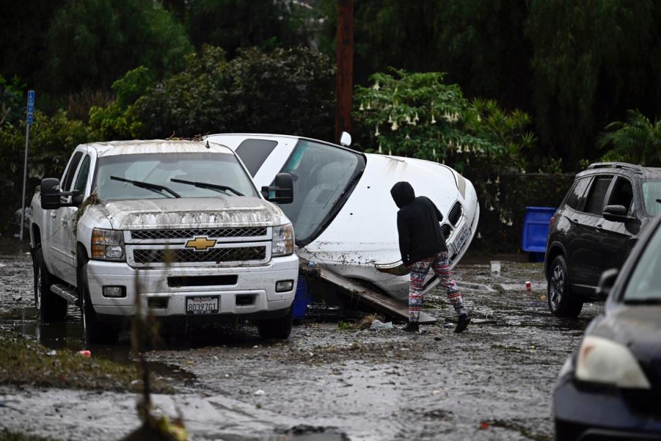 Severe flooding toppled cars and damaged homes in San Diego last week (Copyright 2024 The Associated Press. All rights reserved)
