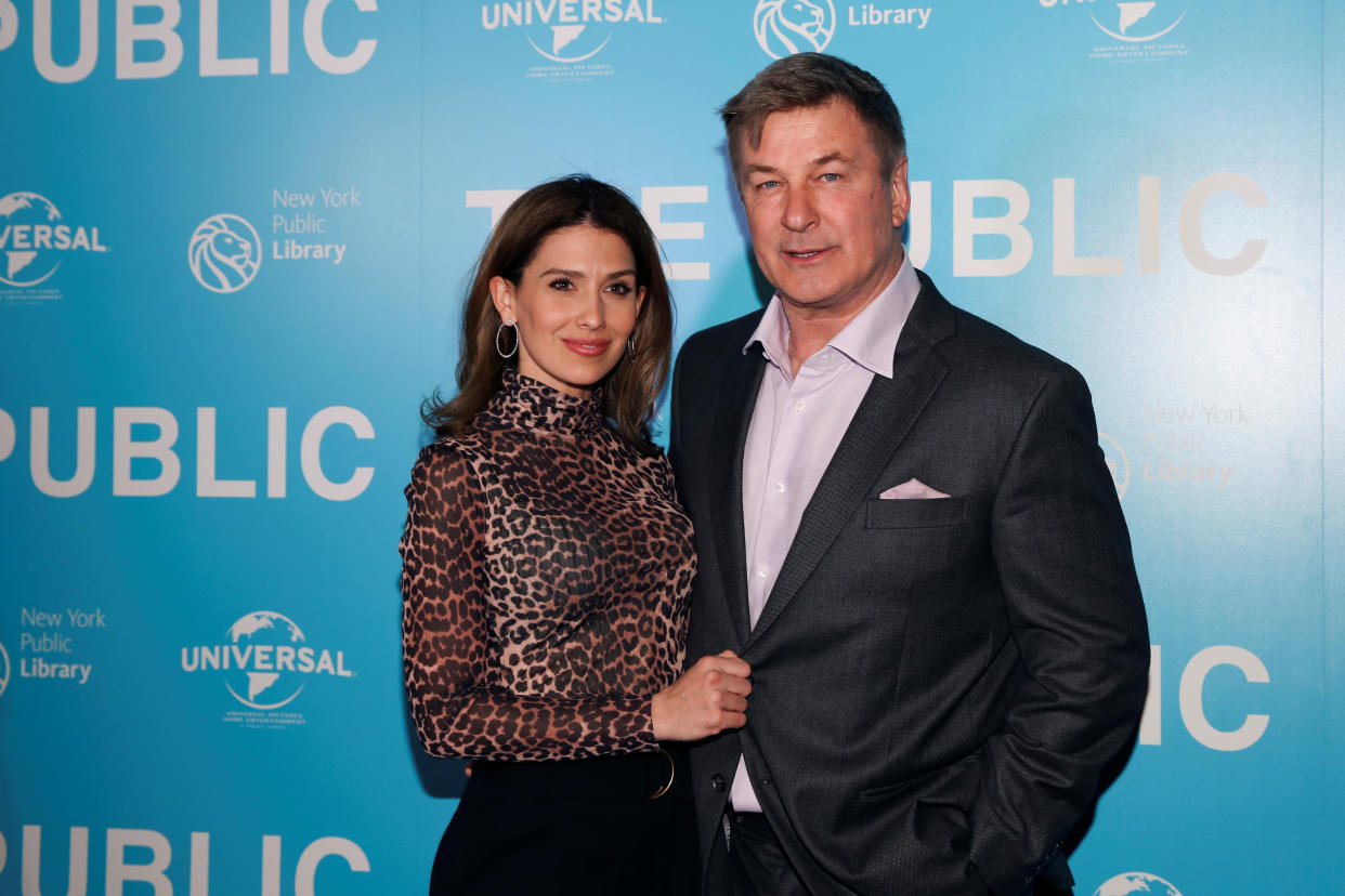 Pregnant Hilaria Baldwin, pictured with husband Alec Baldwin, showed off her growing baby bump on Instagram. (Photo: REUTERS/Caitlin Ochs)