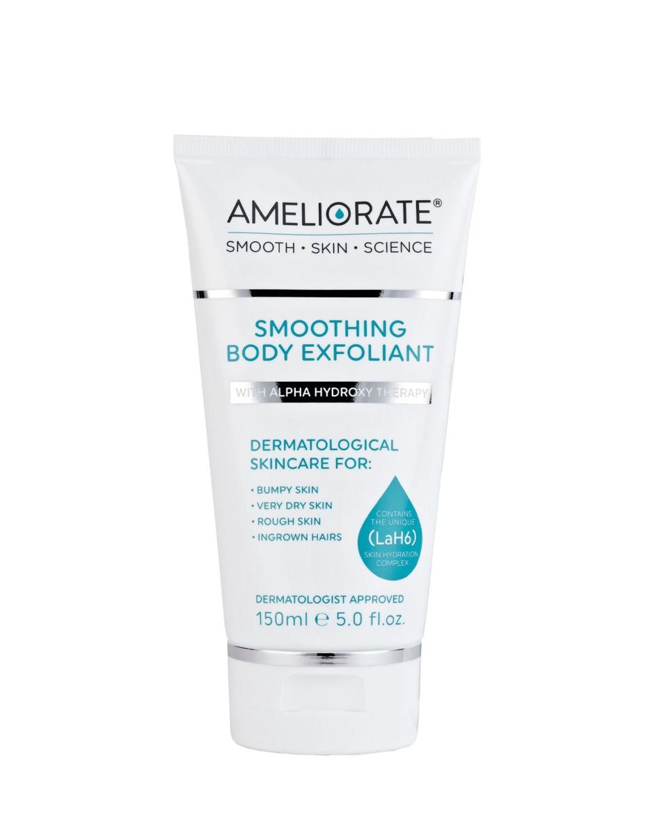 <p><a class="link " href="https://www.lookfantastic.com/ameliorate-smoothing-body-exfoliant/13751579.html" rel="nofollow noopener" target="_blank" data-ylk="slk:SHOP NOW;elm:context_link;itc:0;sec:content-canvas">SHOP NOW</a></p><p>When it comes to dry skin, Ameliorate know what they're doing. A legend in the beauty biz, this body exfoliator combines lactic acid with micr0-dermabrasion granules to slough away dead skin.</p>