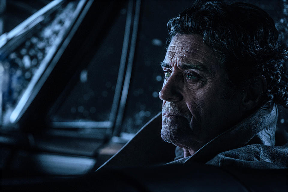 <p>Ian McShane as Mr. Wednesday in Starz’s <i>American Gods</i>.<br><br>(Photo: Starz) </p>