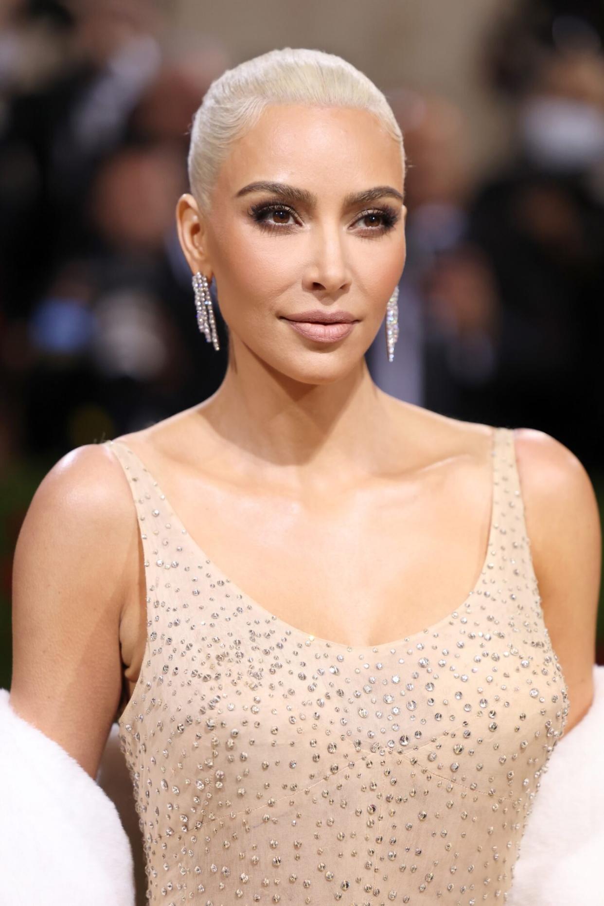 Kim Kardashian Blonde Hair Met Gala