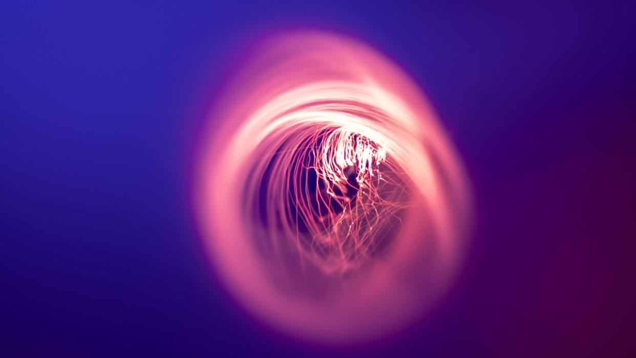 long exposure of fiber optics