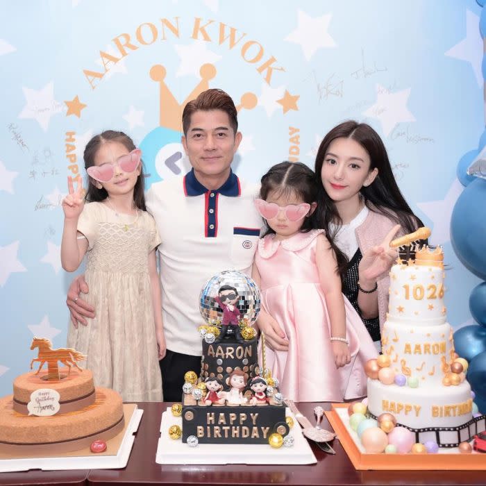 Aaron and wife Moka Fang are parents to two daughters