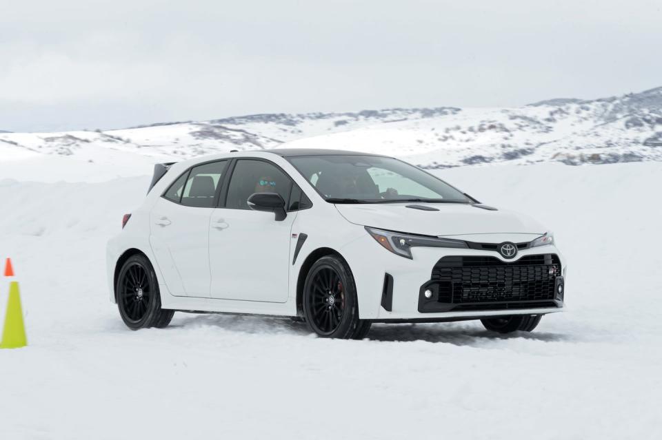 toyota gr corolla at bridgestone winter driving school ice track