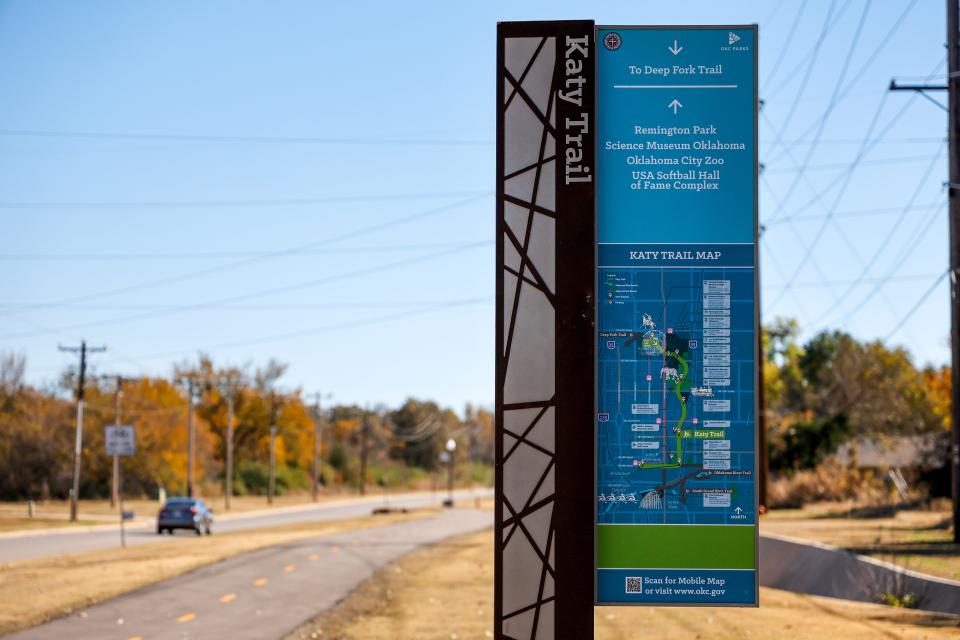 The city recently completed installation of wayfinding signs along the growing trails system.