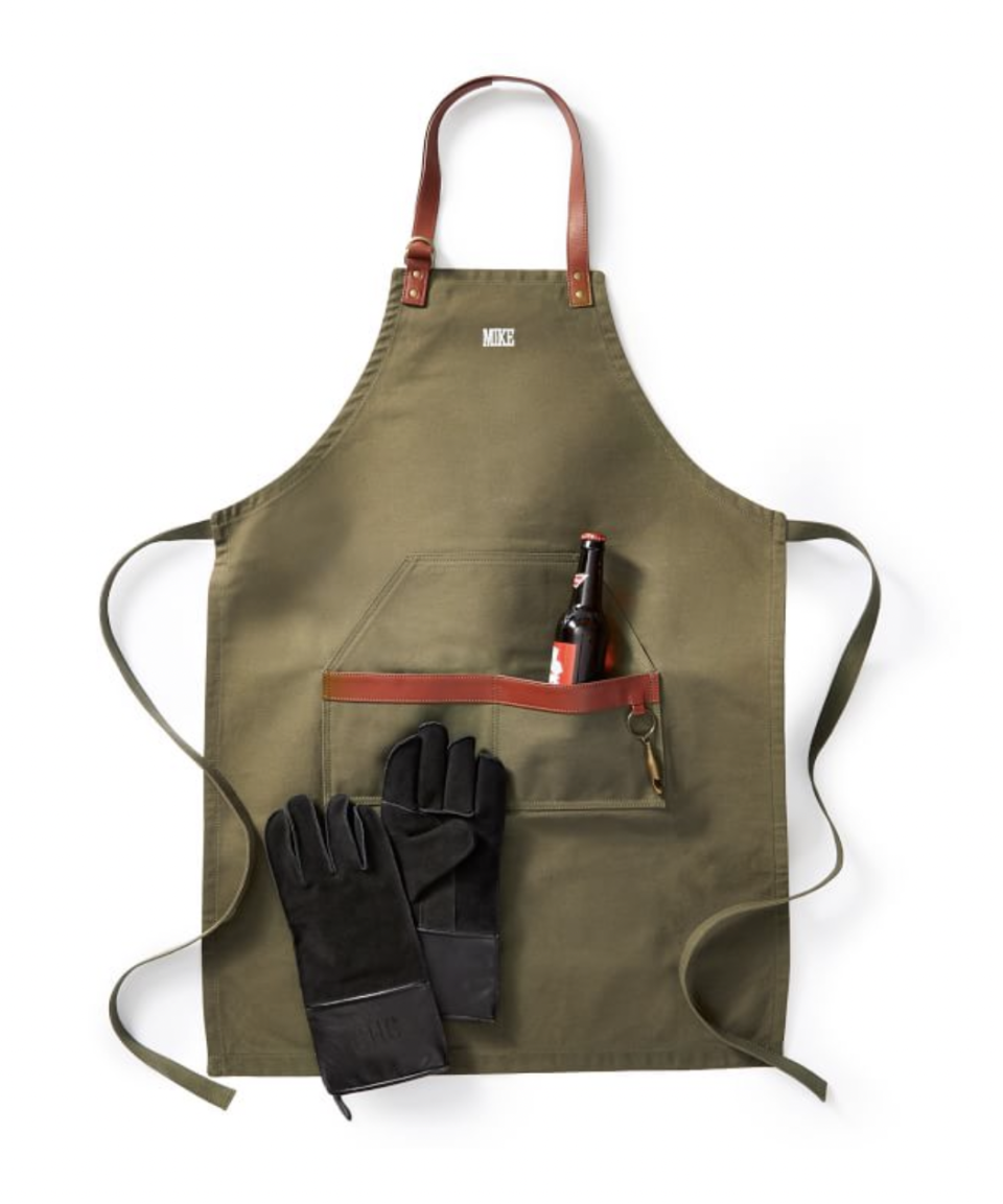 <p><a href="https://go.redirectingat.com?id=74968X1596630&url=https%3A%2F%2Fwww.markandgraham.com%2Fproducts%2Fwaxed-canvas-and-leather-bbq-apron%2F&sref=https%3A%2F%2Fwww.thepioneerwoman.com%2Fhome-lifestyle%2Fg40095630%2Fbest-grilling-gifts%2F" rel="nofollow noopener" target="_blank" data-ylk="slk:Shop Now;elm:context_link;itc:0;sec:content-canvas" class="link ">Shop Now</a></p><p>Waxed Canvas and Leather BBQ Apron</p><p>$119.00</p><p>markandgraham.com</p><span class="copyright">Mark and Graham</span>