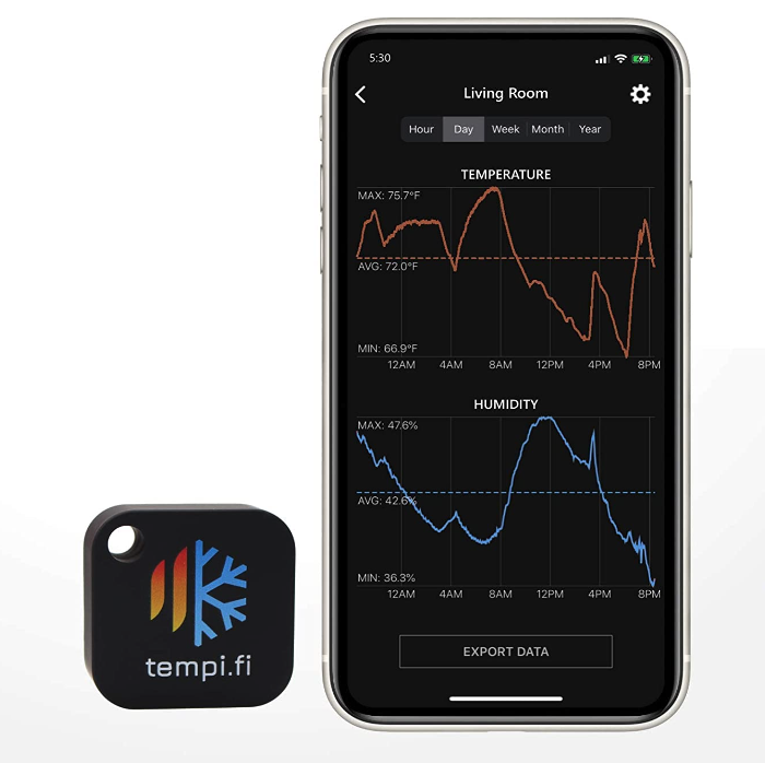 Tempi.fi Mini Wireless Temperature and Humidity Sensor