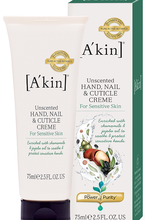 No matter how well you think you moisturise your hands, your cuticles are especially thirsty for hydration. They’re soaked and dried every time you wash your hands and they’re exposed to chemicals when you clean or work without gloves. This $17.95 A’kin Unscented Intensive Hand, Nail & Cuticle Créme is non-greasy and protects hands.