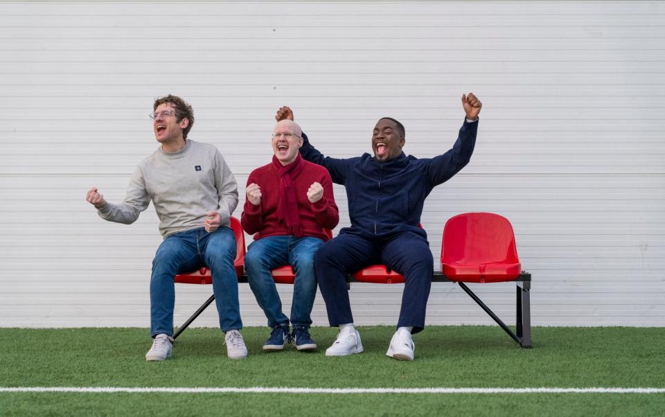 James, Lucas and Mensah at Trailfinders Sports Club in Ealing, west London