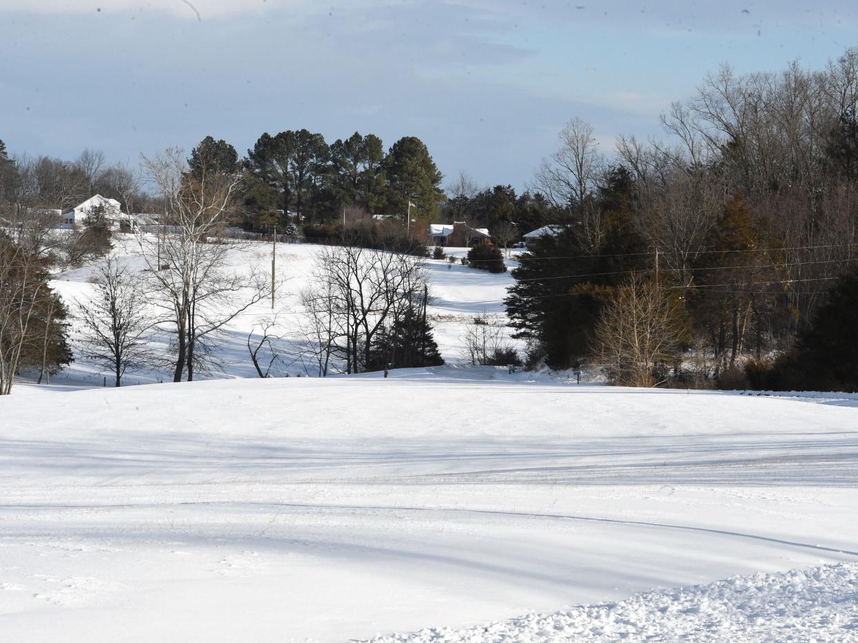 Snow blankets a field near Verona Monday morning, Jan. 17.