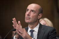 Secretary of Labor nominee Eugene Scalia listens during his nomination hearing on Capitol Hill, in Washington, Thursday, Sept. 19, 2019. (AP Photo/Cliff Owen)