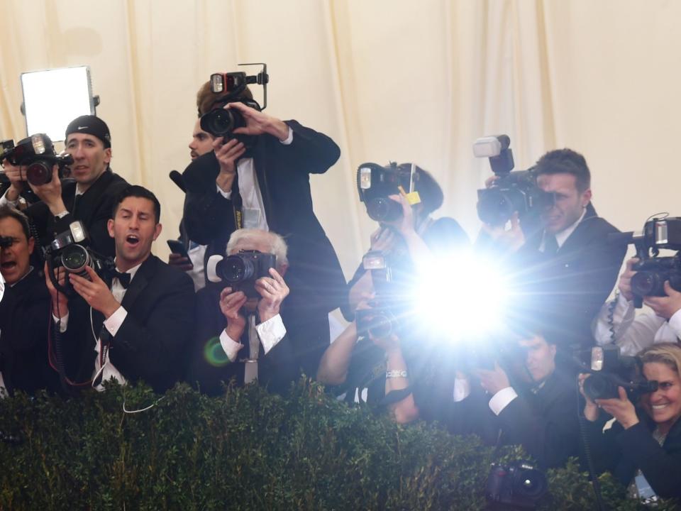 Photographers at the 2014 Met Gala.