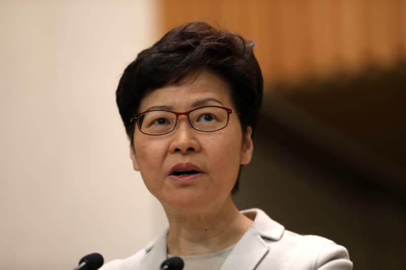 Hong Kong chief executive Carrie Lam news briefing after local elections