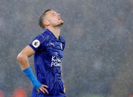 Football Soccer Britain - Leicester City v Swansea City - Premier League - King Power Stadium - 27/8/16 Leicester City's Jamie Vardy Action Images via Reuters / Carl Recine Livepic