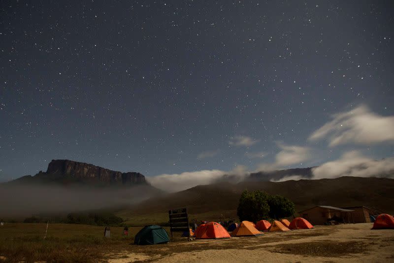 FILE PHOTO: Kukenan and Roraima mounts are seen from the Tec Camp, near Venezuela's border with Brazil