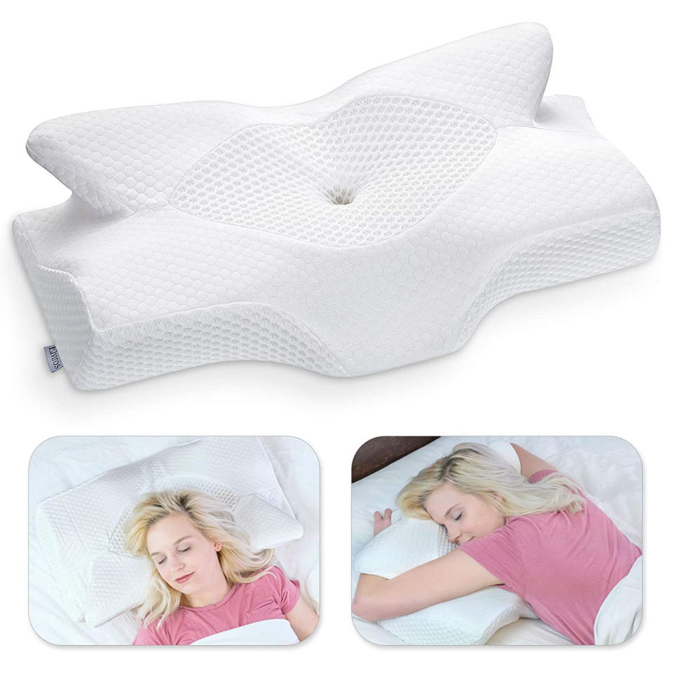 Elviros Cervical Memory Foam Pillow, best pillows for stomach sleepers