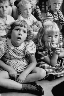 Vintage Photo Album with School Pictures of Children (c.1930s) –