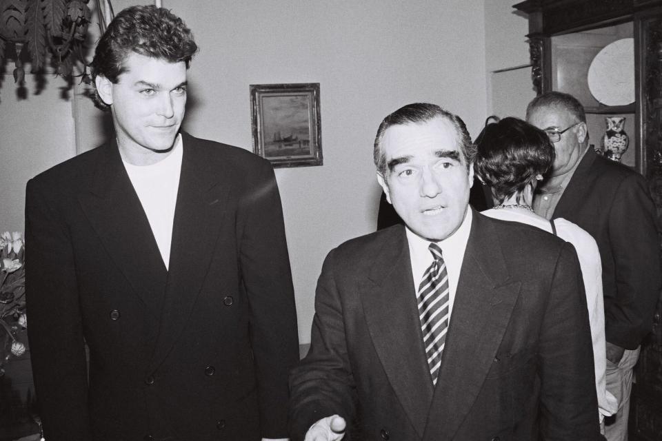 Mandatory Credit: Photo by Bei/Shutterstock (5135882b) Ray Liotta and Martin Scorsese Screening of 'Goodfellas' September 17, 1990 - Los Angeles, CA. Ray Liotta and director Martin Scorsese . Warner Bros hosts screening of GOODFELLAS. Photo by: Berliner Studio/BEImages