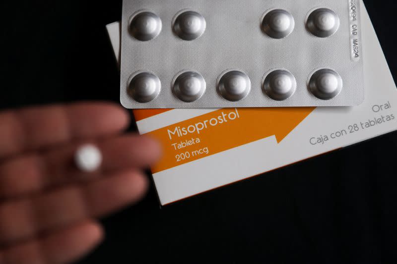 A box of Misoprostol, used to terminate early pregnancies, is pictured in this illustration