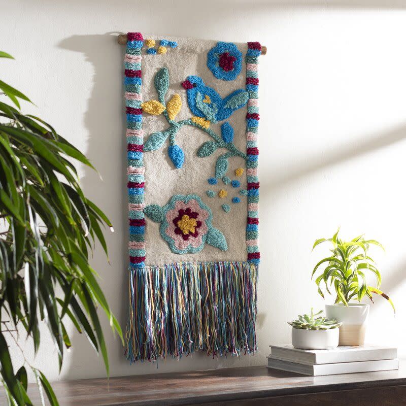 14) Cotton Phippsburg Wall Hanging with Rod