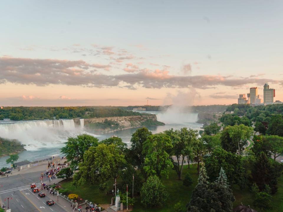 Niagara Falls at sunset