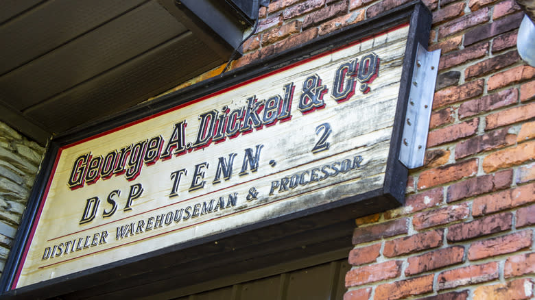 George Dickel sign outside distillery