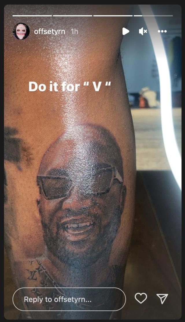 Offset pays tribute to Virgil Abloh with a huge tattoo