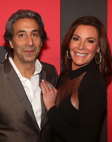 <p>Bruce Glikas/WireImage</p> Jacques Azoulay and Luann de Lesseps, who remained friends after their split, at the Broadway opening of 'Bad Cinderella' on March 23 in New York City