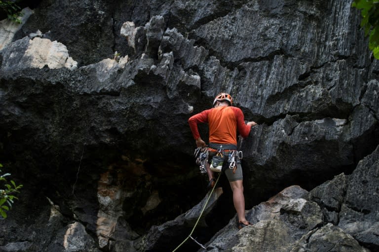 Pyae Phyo Aung training in Myanmar's Karen state in preparation for an attempt on Hkakabo Razi in the north of the country -- a peak so treacherous it has only been conquered once