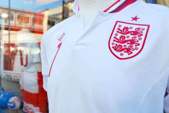 The new England Football shirt on sale