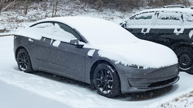 Tesla in clearance winter