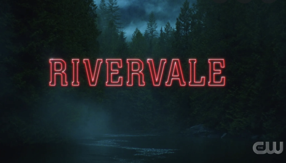 A title card that says, "Rivervale"