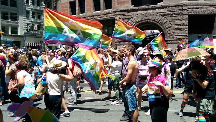 A gay pride march