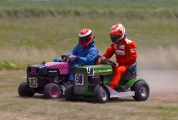 Kimi on a mower