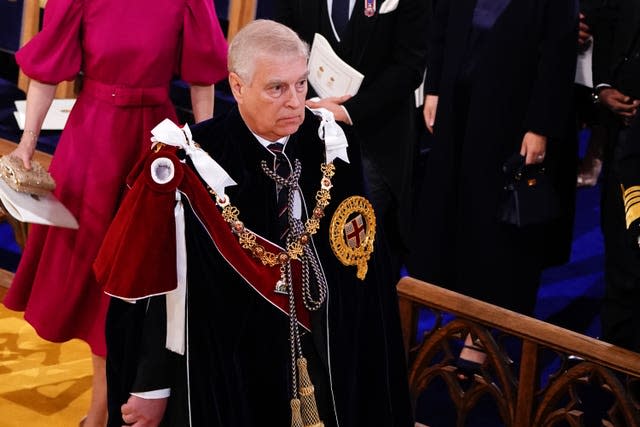 The Duke of York in his regal robes attends the coronation of the King