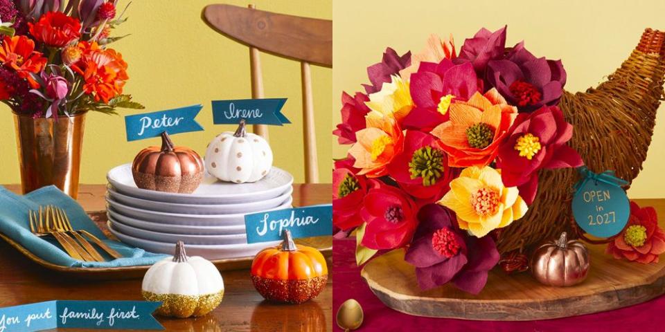 <p>Instead of buying expensive decor, try something different this Thanksgiving with these simple and fun <a rel="nofollow noopener" href="https://www.womansday.com/home/crafts-projects/how-to/g2552/fall-crafts/" target="_blank" data-ylk="slk:DIY crafts;elm:context_link;itc:0;sec:content-canvas" class="link ">DIY crafts</a>. These adorable projects will <a rel="nofollow noopener" href="https://www.womansday.com/relationships/family-friends/g1683/thanksgiving-games/?slide=1" target="_blank" data-ylk="slk:keep your kids entertained;elm:context_link;itc:0;sec:content-canvas" class="link ">keep your kids entertained</a> and will get everyone in the holiday spirit before the big day.</p>