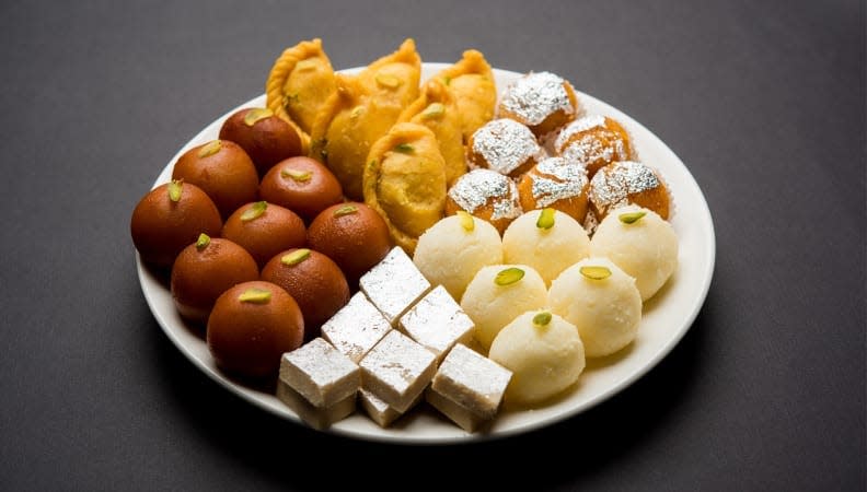 There's hundreds of different Indian sweets to choose from.