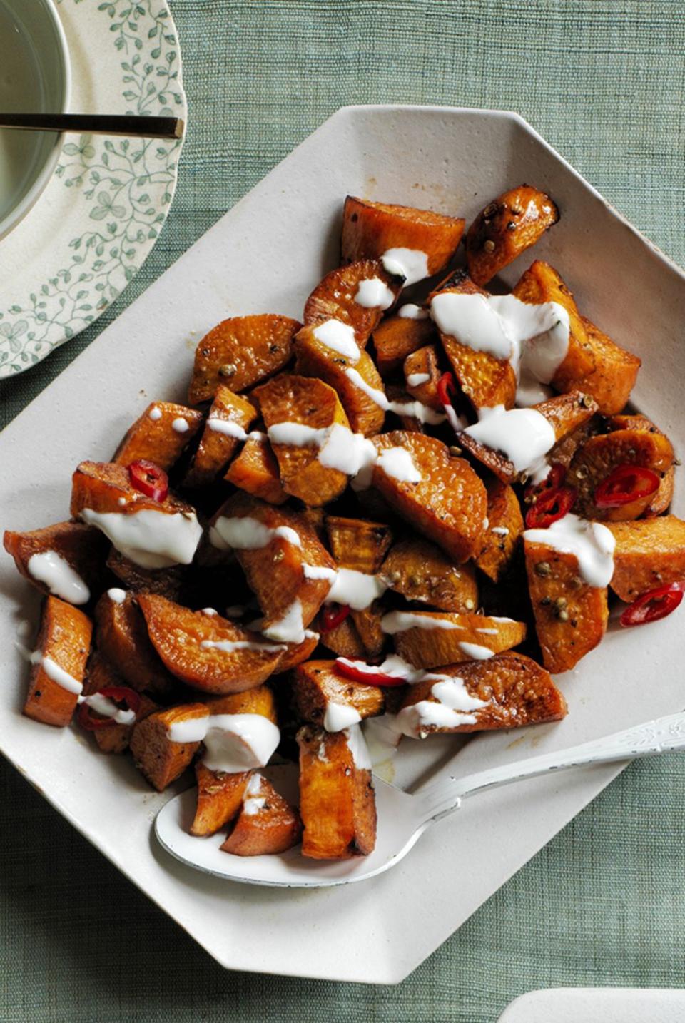 Coriander Roasted Sweet Potatoes