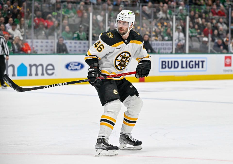 Boston Bruins center David Krejci announced his retirement on Monday.
