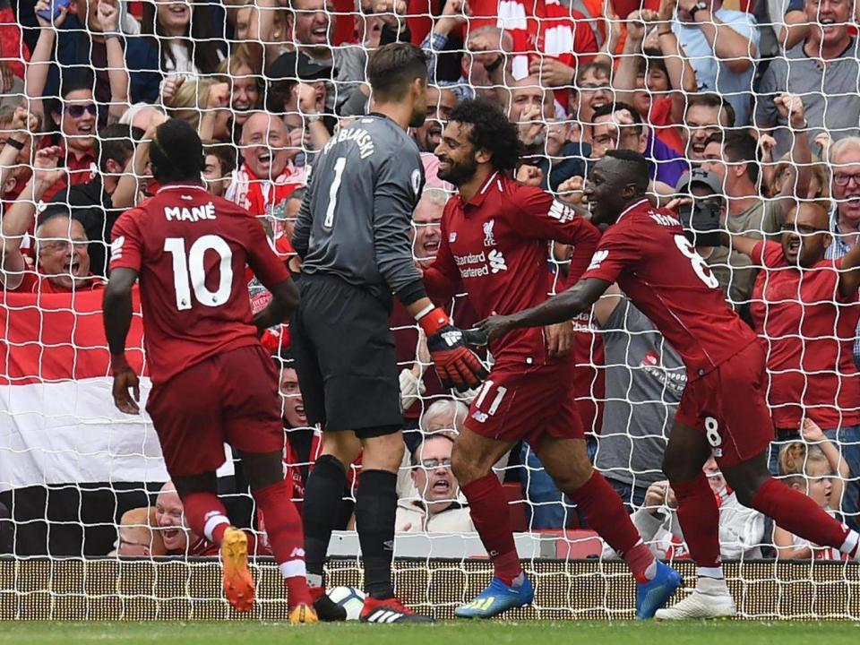 Keita was involved all day as Liverpool created bucketloads of chances (AFP/Getty Images)