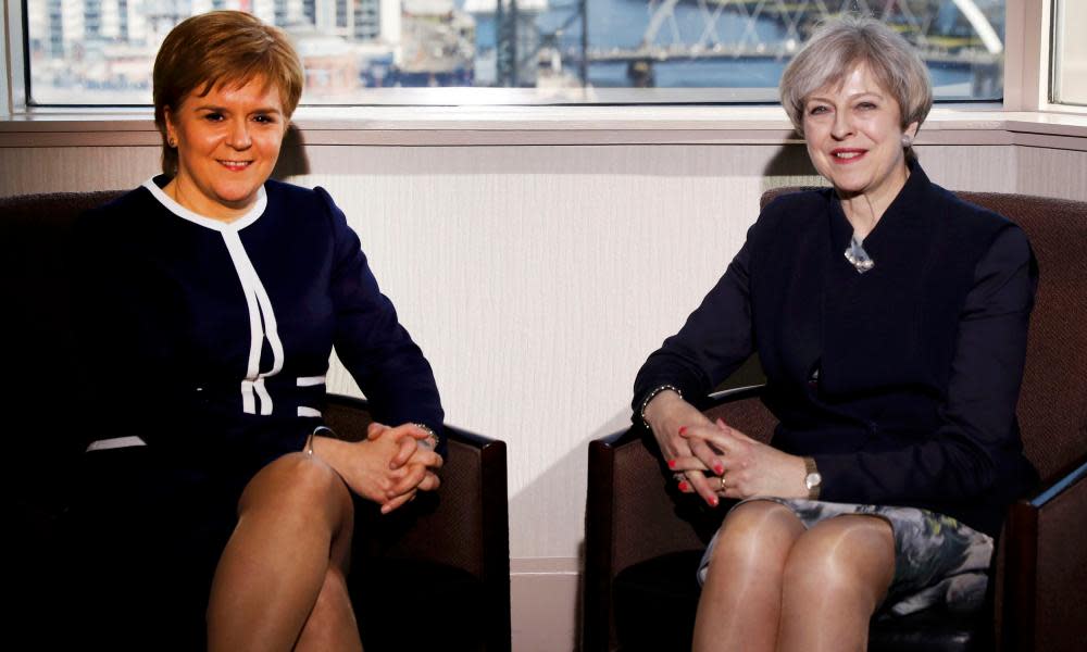 Theresa May and Nicola Sturgeon in Glasgow