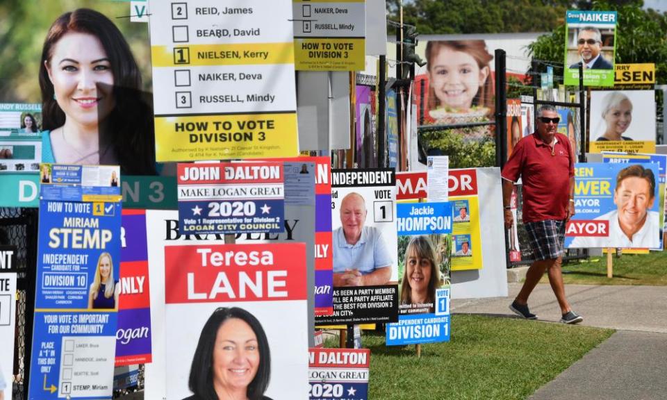 Corflutes for Queensland council elections