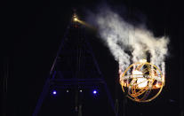 LONDON, ENGLAND - AUGUST 29: A sphere descends into the stadium during the Opening Ceremony of the London 2012 Paralympics at the Olympic Stadium on August 29, 2012 in London, England. (Photo by Clive Rose/Getty Images)