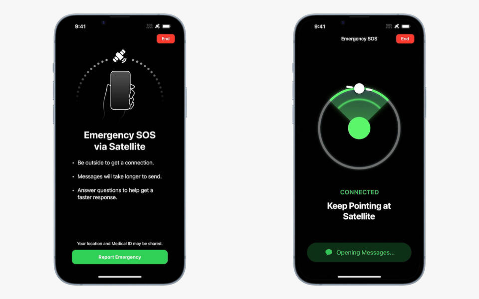 iPhone 14 emergency SOS via satellite