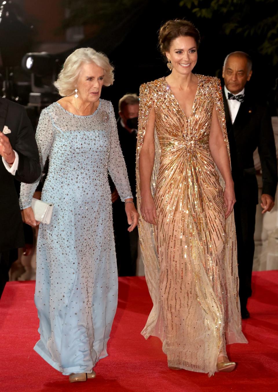 <div class="inline-image__title">1343626443</div> <div class="inline-image__caption"><p>Catherine, Duchess of Cambridge, and Camilla, Duchess of Cornwall, attend the "No Time To Die" World Premiere at Royal Albert Hall on September 28, 2021 in London, England.</p></div> <div class="inline-image__credit">Chris Jackson/Getty Images</div>