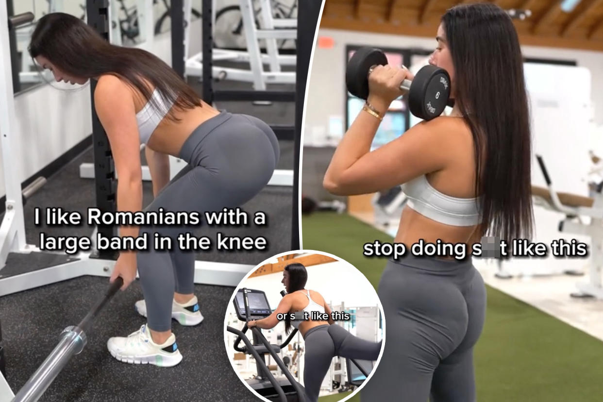 Katie Neeson showing the exercises she claims are a waste of time
